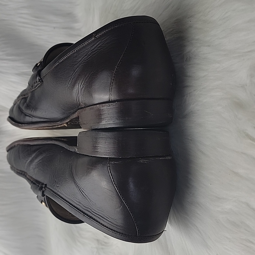 GUCCI VTG Brown Leather Horse Bit Classic Preppy Old Money Slip On Loafers 45.5B - Picture 9 of 16